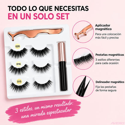 Pestañas Magnéticas reutilizables (Pack 3 pares)