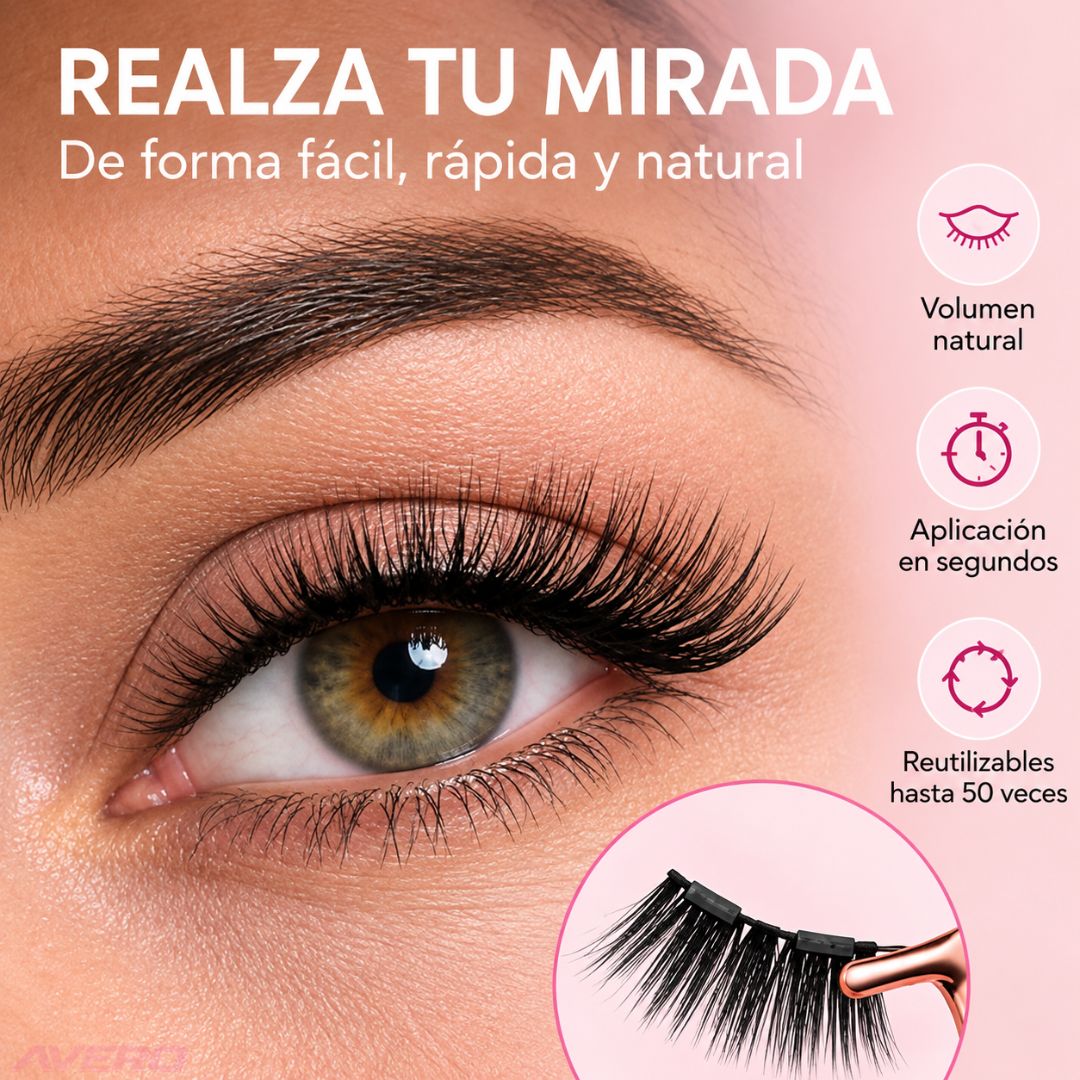 Pestañas Magnéticas reutilizables (Pack 3 pares)